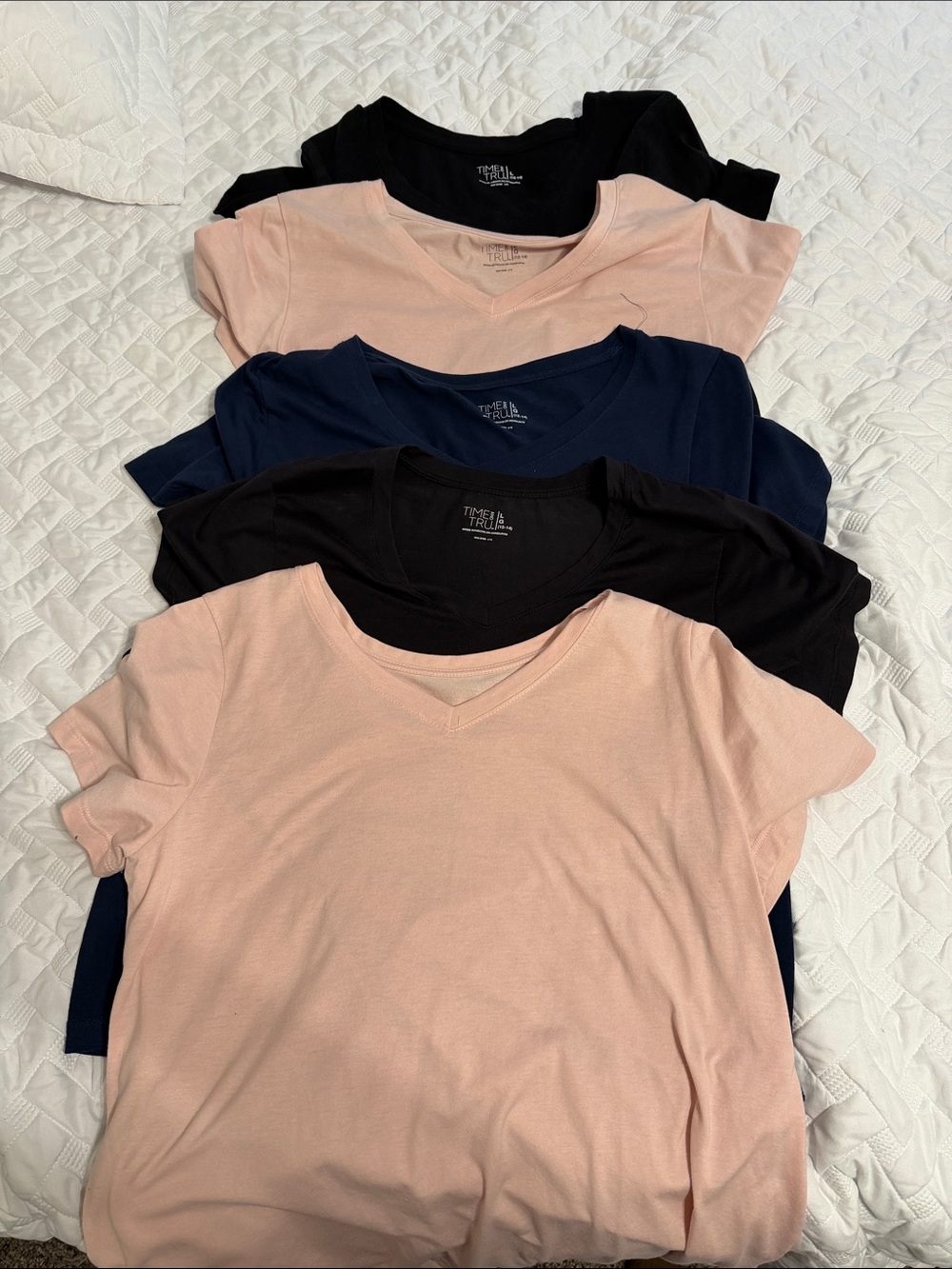 5 Large time and true shirts